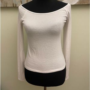 Rag & bone white off shoulder top sweater